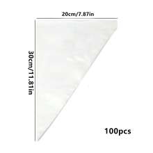 100pcs Thickened Disposable Piping Bags, Suitable For Professional Baking, Cake Making, Cake Decoration, Cupcakes, Frosting And Heavy Cream Frosting - White - View 12