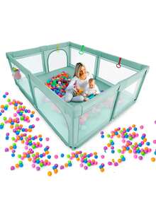 Corralito De Juegos Portátil Para Bebé, Corralito Plegable Para Niños, Varios Colores Disponibles - Verde - Ver 8