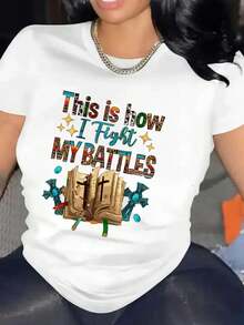 Dam-T-shirts - Vitt - Visa 1