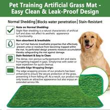 Waterproof & Leakproof Puppy Training Pad | Artificial Grass Pet Toilet Mat | Indoor/Outdoor Decorative Synthetic Turf Accessory - Multicolor - View 8