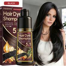 This 5-In-1 Ginseng & Reishi Mushroom Hair Dye Shampoo Uses A Plant-Based Formula, Gentle And Non-Irritating, Nourishes Hair, Makes Hair Shiny And Smooth, And Long-Lasting Color After Dyeing. Suitable For All Hair Types. - Multicolor - View 8