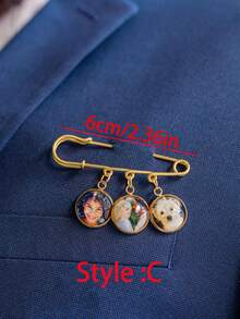 Custom Photo Corsage Brooch, Personalized Photo Corsage Brooch, Groom Or Bride Father Gift, Bride's Gift To Groom On Wedding Day - C-photo Pin - View 4