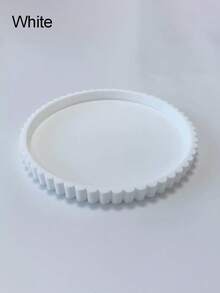 Decorative Coffee Table Tray, White Round Tray, Modern Wavy Tray, Suitable For Living Room, Dining Room, Kitchen Countertop And Bathroom As Decorative Centerpiece. Multi-Functional Tray, Not Suitable For Food Contact. - Multicolor - View 13