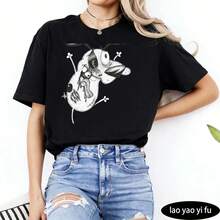 Camiseta Coraje, el perro cobarde Y2K NostaL1Gia Camiseta divertida con meme de reacción de los 90 Serie de dibujos animados T1EE WoM1en M1en Camisetas de algodón 220G Camiseta de manga corta de algodón puro para hombres y mujeres, tejido grueso, resistente a las arrugas y que no se deforma fácilmente. Estilo simple y versátil, ligero y transpirable, perfecto para ir al trabajo, viajar, acampar, ir de compras y el tiempo libre diario. - Negro - Ver 1