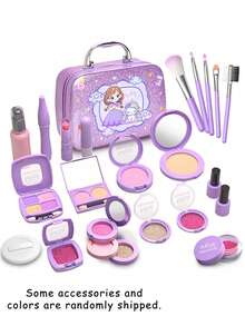 Children's Pretend Makeup Toys, Girls' Handbag Playset, Toy Set For Roleplay, Gift For Girls On Birthday/Halloween/Christmas - Multicolor - View 13