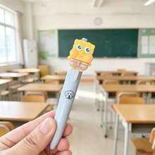SpongeBob SquarePants Bộ 1/3/5 bút bi mực đen Kawaii 0.5mm, bút bi gel có thể thu vào với đầu hình nhân vật 3D, viết trơn tru, thích hợp cho trường học và văn phòng. - Tròn - Xem 4