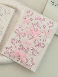 Calcomanías autoadhesivas de perlas y diamante de imitación, formas lindas de corazón/nota musical/estrella para scrapbooking, tarjetas fotográficas, envoltura de regalos y decoración de fiestas - Multicolor - Ver 16