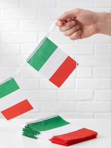 20个/套 意大利国旗迷你旗帜装饰，适用于学校、派对、爱国节日、体育赛事、世界杯球迷派对/体育主题生日派对礼物、家居装饰、体育赛事背景装饰、球迷生日/体育主题派对/俱乐部装饰 - B - 查看 6