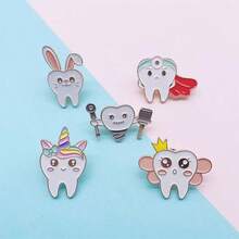 1/5/10 chiếc ngẫu nhiên Huy hiệu hình hoạt hình ngộ nghĩnh, sáng tạo, nhỏ giọt dầu, thích hợp để gắn lên quần áo và túi xách, phụ kiện nhỏ tinh tế. - Nhiều màu - Xem 12