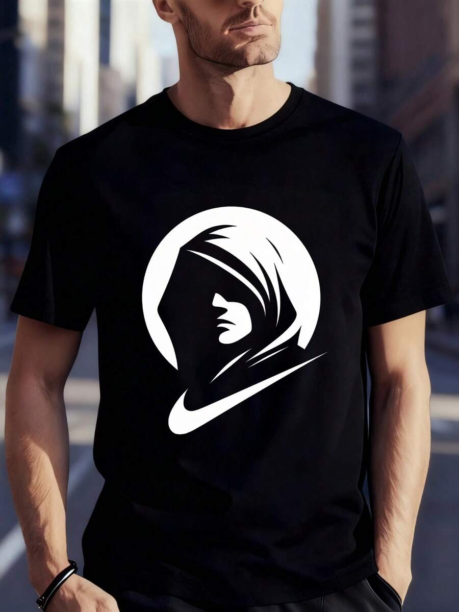 Camisetas masculinas - Preto - Ver 1