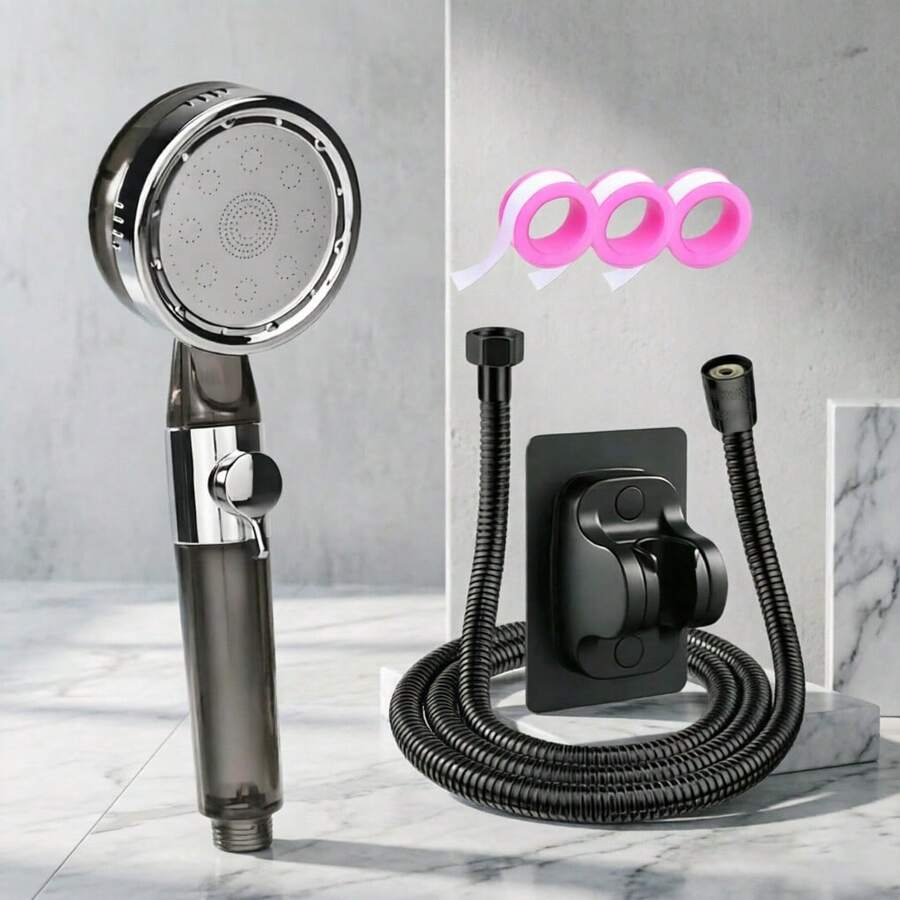 Modern High Pressure Handheld Shower Head - Ergonomic Design, With Pause Mode And Adjustable Spray, Made Of Durable ABS Material, Easy To Install, Ideal Upgrade For Bathroom - Multicolor - View 1