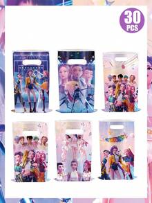 Hasbro 主题：吸血鬼少女组合塑料礼品手提袋，小糖果巧克力饼干包装袋，带提手派对礼品袋，生日、节日和婚礼派对礼品包装用品，婚礼装饰，婚礼派对用品，新娘礼物及回礼，生日、夏季节日礼品手提袋 - 多款 - 查看 14
