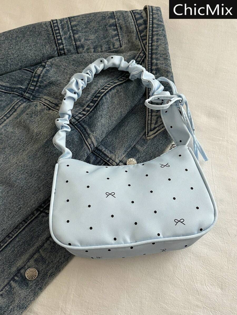 Bolso de hombro minimalista de unicolor y de moda - Azul - Ver 1
