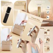 6 PCS Portable Refillable Travel Perfume Atomizer, 8ml Cologne Travel Spray Bottle Empty, Mini Refill Perfume Sprayer Dispenser For Women Men, Unique Bottom-Filling Leak-Proof Scent Pump Case - Đen/Bạc/Hồng/Vàng/Đỏ/Xanh dương - Xem 1