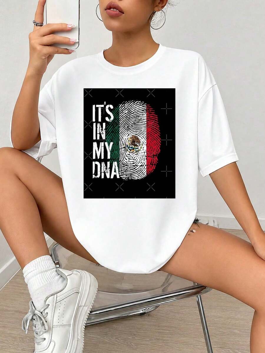 Impresión gráfica de la huella dactilar de Fl-ag de México, It's In My DNA Text, Fondo negro, Diseño del Orgullo Nacional para Decoración Doméstica o Regalos.jpgRegalos personalizados: Camisetas para mujer con estilos que van desde lo moderno, hippie, casual y minimalista. Ropa masculina personalizada única, armarios cápsula y prendas básicas/urbanas para hombre. Regalos ideales para novios, familiares y amigos, adecuados para cumpleaños, vacaciones, colegio/competiciones, deportes/escalada y más, así como para la moda de otoño y eventos urbanos. Blanco verano.