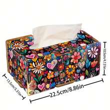 La nueva caja de pañuelos de madera de caja de toallas de papel para uso en la sala de estar y el comedor del hogar, un elemento decorativo multifuncional. - Estilo 5 (sin herramienta para colocar diamantes de imitación) - Ver 6