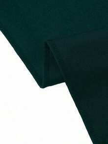 Pantalones informales de pierna ancha de unicolor para mujer - Verde Oscuro - Ver 7