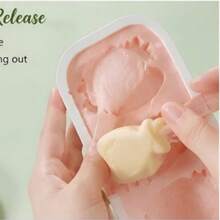1pc Cute Fruit Ice Cream Mold With Lid, Designed For Making Cheese Sticks And Cheese Slices, Ice Cream Mold, Homemade Silicone, Summer Home Essential - Pink - View 4