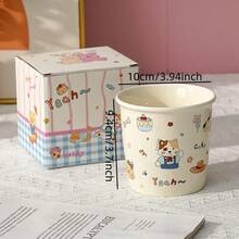 1pc Cartoon Ceramic Storage Jar, Utensil Holder, Suitable For Kitchen Storage, Tableware Storage, Home Decor, Back To School Supplies, Holiday Gifts - View 5