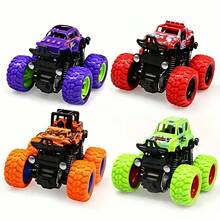 1件 360°旋轉慣性越野玩具車 - 超耐用塑料材質，4WD 彈簧避震，特技設計，手動控制，鮮豔色彩 - 男孩完美的聖誕生日禮物 - 彩色 - 查看 2