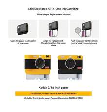 Kodak Portable 2-Inch Dye-Sublimation Instant Camera, Mini Shot2 Retro C210R | 4-Pass True Color Printing, Fade-Resistant | Retro Film Style, Portable Photo Printer - View 9