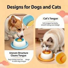 Dog Licking Toy, Slow Feeder Dog Lick Bowl Food Dispenser, Helps Dental Cleaning, Relieve Dog Anxiety And Boredom, Treat Feeding, Anti-Slip Suction Cup Anti-Tipping, Easy To Clean Suitable For Liquid And Soft Food - Multicolor - View 8