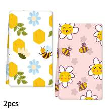 2/4/6pcs Bee Pattern Printed Dish Towels, Super Absorbent Microfiber Modern Cleaning Cloths, Cooking And Baking Tea Towels, Dishcloths, Highly Soft And Absorbent, Kitchen Decor, Gifts For Neighbors, Mothers, Birthdays, Housewarming For Friends, Kitchen Essentials, Daily Necessities - Multicolor - View 12