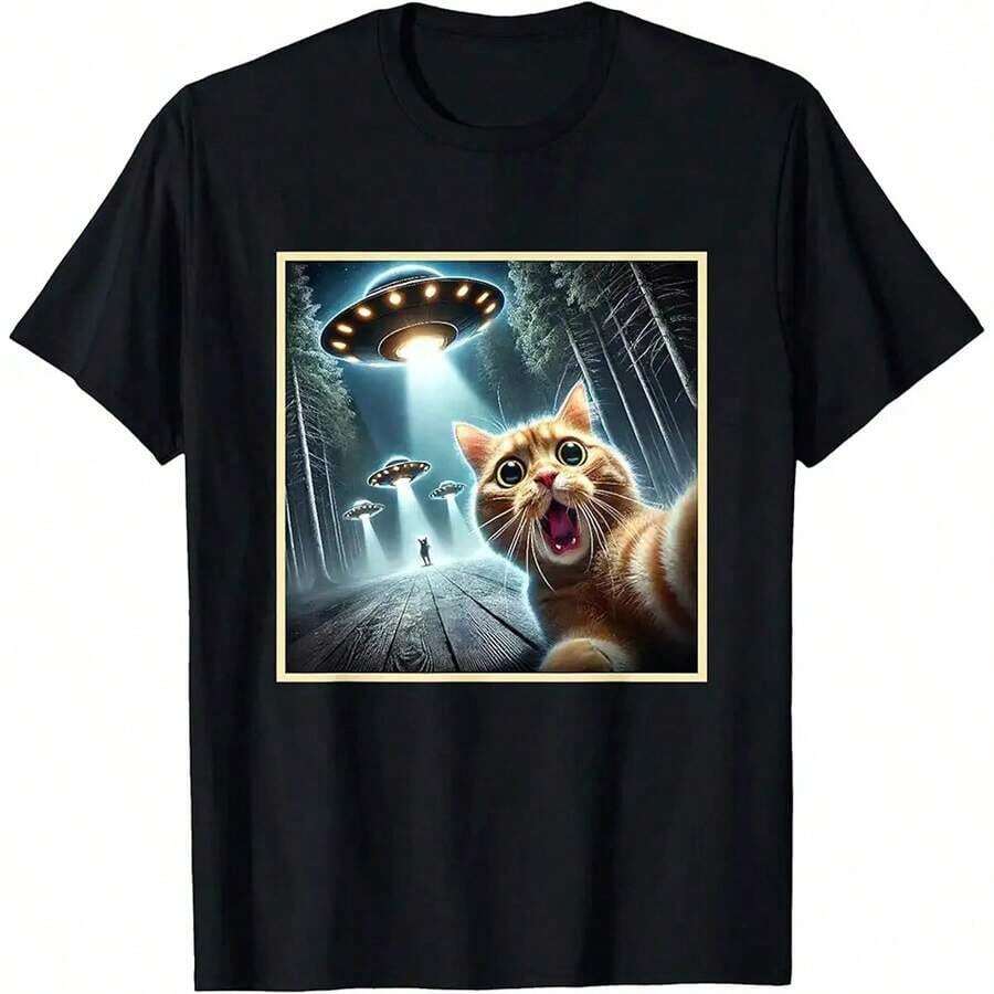 Short-Sleeved T-Shirt With A Fun Print For Dog Lovers, Accessories And Items For Dog Owners, "Life Without Dogs Is Cute... I Don't Think So", Unisex For Adults And Children, Black, 100% Cotton. - 黑色 4 - 查看 1
