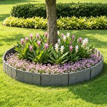 100Pcs 80FT Non-Digging Plastic Landscape Edging 20Pcs Faux Cobbled Stone Garden Borders With 20 Spikes Shovel Gloves Flexible Bendable For Flower Beds Pathways Tree Rings Garden Yard Lawn Spring Summer - 100Pcs/Set - View 4