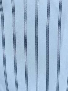 Vestido largo de manga corta para verano 2025, nuevo, con bolsillo, abertura lateral, cinturón y lazo, estampado de leopardo, para uso casual y de viaje - Azul 2 - Ver 8