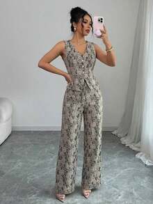 Elenzya Nuevo traje de encaje casual y elegante para mujer, con contraste de color de encaje y botones de perla, adecuado para el Día de San Valentín, Halloween, vuelta al colegio, primavera/verano, traje de oficina profesional, atuendo de maestra, trayecto, ocio, vacaciones - Negro - Ver 5