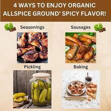 SPICY ORGANIC Pure Organic Allspice Ground 4 Oz. - Certified USDA Organic - Allspice Seasoning For Baking, Marinades, Pickling, Stews, Sauces, And Beverages Flavor - SO-ALLS-4OZ - View 4