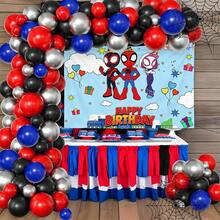 1pcs M Arvel S Pider-Man Happy Birthday Backdrop, Superhero Theme Party Decorations For Boys, City Buildings Photography Background For Cake Table, Iconic Spidey Wall Decor For Outdoor And Indoor Celebration, Creative Birthday Banner For Fans And Comic Lovers, Epic Hero Action Theme Party Supplies - Nhiều màu-A - Xem 3