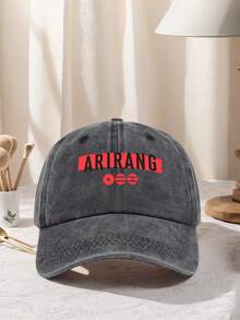 1件中性款 ARIRANG 印花棒球帽，可調節設計，適合徒步、攀岩、旅行及戶外活動防曬 - 多色 - 查看 14