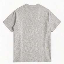 Original Design Men's T-Shirt 100% Cotton | Short-Sleeved, Crew-Neck T-Shirt, Soft And Breathable, With A Striking "Boston" Print, Suitable For All Seasons, Making It An Ideal Choice For Casual Wear And Holidays Such As Christmas, Easter, Halloween And Thanksgiving. - 灰色 - 查看 2
