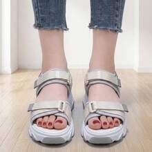 Women Platforms & Wedge Sandals - Dark Grey - View 2