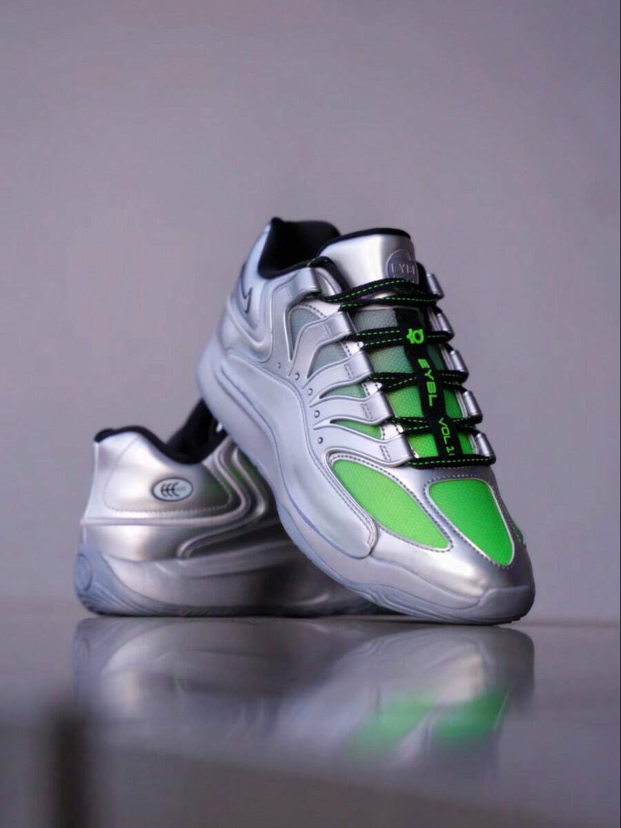 Giày bóng rổ nam Nike KD 18 EYBL EP - Kiểu dáng thời trang, đa năng, thoải mái, bền bỉ, chống trượt, cổ thấp, màu xám bạc IF2518-001 - Màu xám bạc - Xem 1