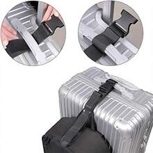 Luggage Connector Straps, Add A Bag Suitcase Strap Belt, Luggage Clip Link Toiletry Bag Travel Wash Bag Toiletry Travel Bag Makeup Storage Beach Beach Bag Vacation Holiday Essentials School Supplies Travel Essentials Ladies For College Dorm Bathroom Bag For School School Accessories School Stuff - Black - View 7