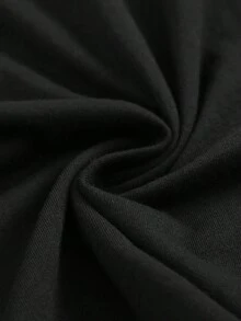 Talla Grande - Talla Grande - Camiseta Negra de Talla Grande para Mujer, con Diseño Casual de Manga Corta y Cuello Redondo. Es Lavable a Máquina y Adecuada para Todas las Estaciones, Ofreciendo un Ajuste Cómodo con un Patrón Único - Negro - Ver 2
