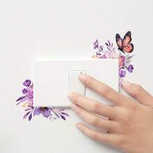 1/3pcs Watercolor Floral And Butterfly Pattern Light Switch Stickers, Removable Self-Adhesive Waterproof Wall Stickers, Suitable For Living Room, Bedroom, And Light Switch Decoration. - Switch Sticker - View 8