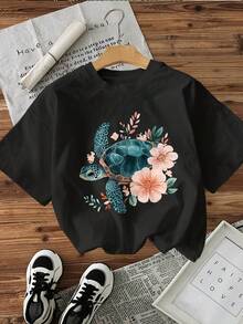 Women T-Shirts - Black - View 1
