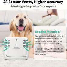 Smile Digital Thermometer Hygrometer Clock - Wall Mounted/Tabletop Dual Use, Large LCD Display, White Square Design, Suitable For Bedroom, Kitchen, Living Room (AAA Batteries Not Included), Minimalist Decor, Durable Multifunctional Device, Health Monitor, Home Climate Control, Elegant Small Tool, Household Essential - White - View 6