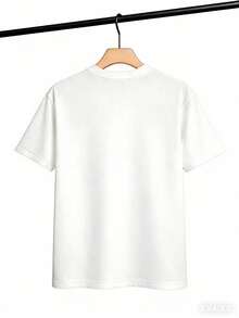 Mujer Camiseta de manga corta con estampado térmico de labios azules con colgante de diamantes, diseño de labios brillantes con flor, estilo único casual - Blanco - Ver 2
