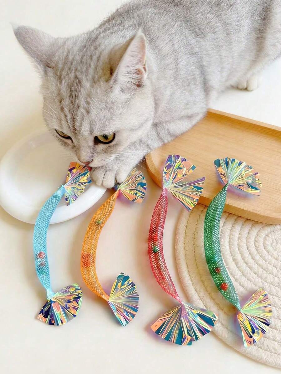 这是一款趣味十足的逗猫棒,专为猫咪设计的玩具!它采用柔韧的网状材料制成,结合光滑的纸张和活泼的铃铛,“嘘嘘”的摇摆声和“叮叮”的清脆声响,能够立即吸引猫咪的注意力,并刺激其狩猎本能。 - 彩色 - 查看 1