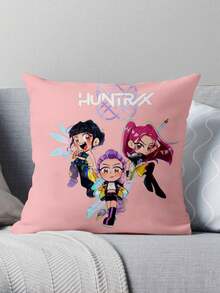 Hasbro K-POP 女團主題枕套，柔軟蓬鬆枕面，適用於沙發、臥室、宿舍或作為床鋪方形靠墊裝飾 - 多色 - 查看 7