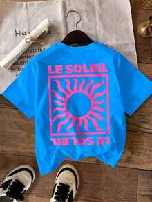 Women's White Short Sleeve Summer T-Shirt | Fashionable T-Shirt With Striped Puppy Print Riding In A Small Car, Excellent Choice For Daily Wear, Casual T-Shirt With Dog Print On Scooter, Summer Graphic T-Shirt, Cool Summer Clothes. - 藍色 - 查看 3
