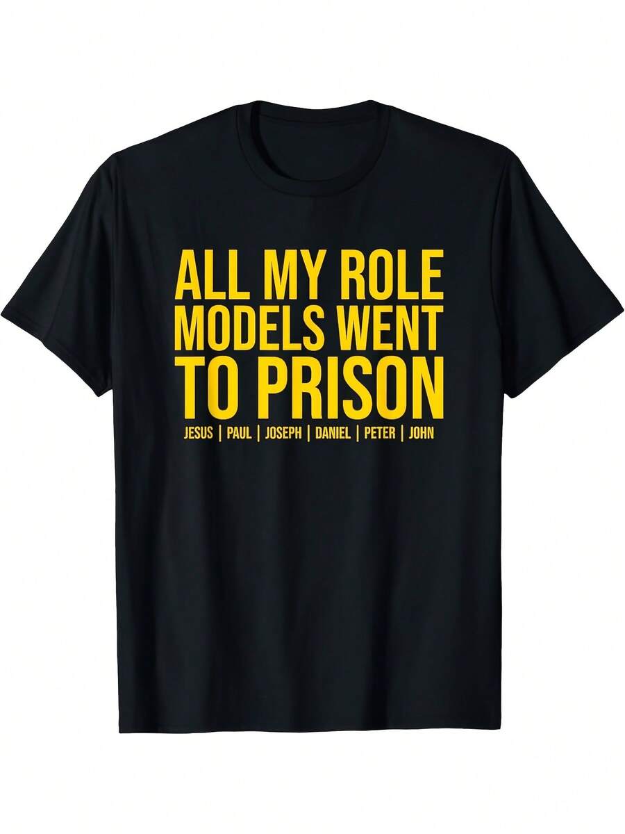 Camiseta de fe cristiana para hombre, diseñada con inspiración en versículos bíblicos, que incluye citas de Pablo, José, Daniel, Pedro y Juan.Disponible en morado y amarillo. Adecuado para fiestas y uso diario, perfecto para vacaciones y tiempo de juego, ideal para fiestas y vacaciones en familia, estilo urbano, moda moderna, atuendo de fiesta, ropa casual de verano. - Negro - Ver 1