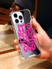 1pc Personalized Pink GOD Slogan Pattern Print Mirror Acrylic Anti-Fall Phone Case Compatible With IPhone 13/11/17/17pro/16/14/15/15pro/15 Plus/15 Promax/7plus/8plus/X/Xs Max/Xr/11pro/12pro/13pro/14pro/12mini/13mini/11promax/12promax/13promax/14promax/14plus/17pro Max/17Air/6/6s Plus/7/8/16Pro/16plus/16promax/Se2/17promax&Compatible With Samsung Galaxy/A54/A14/A12/A13/A15/A32/A33/A24/A52S/S20/S21/S22/S23/S24/S23Plus/S24ultra/S25/A15/A33/A23 - 款式7(1件) - 查看 7