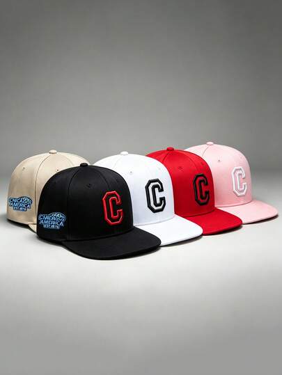1 pieza Gorra tipo papá con bordado de letra C de moda unisex - Gorra de béisbol ajustable y transpirable - Sombrero casual unisex para el sol adecuado para deportes al aire libre, viajes y correr (Varios colores disponibles)