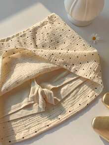 Falda corta de verano informal para mujer con cintura baja de unicolor - Blanco y Negro - Ver 3